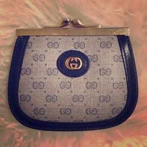 *RARE* Gucci Guccissima GG Kiss-Lock Coin Pouch
